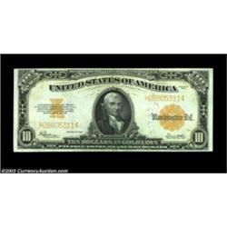 Fr. 1173 $10 1922 Gold Certificate Very Choice New. Boldly original, with flashy color and sharp pri