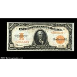 Fr. 1173 $10 1922 Gold Certificate Very Choice New. A lovely Gold Ten, with broad margins, perfect c