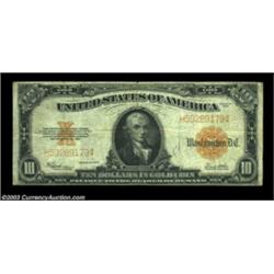 Fr. 1173 $10 1922 Gold Certificate Fine-Very Fine. Typical for the grade.  Important notice: Heritag