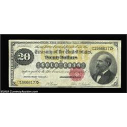 Fr. 1178 $20 1882 Gold Certificate Very Fine. There is a scattering of small pinholes and a bit of s