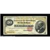 Image 1 : Fr. 1178 $20 1882 Gold Certificate About Very Fine. Strictly natural, broadly margined and perfect f