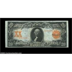 Fr. 1182 $20 1906 Gold Certificate Choice About New. Another bright, well margined piece from the Hu