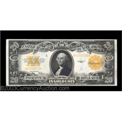 Fr. 1187 $20 1922 Gold Certificate Very Choice New. This stately Twenty has margins far broader than