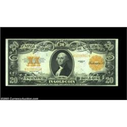 Fr. 1187 $20 1922 Gold Certificate Very Choice New. This Gold Certificate has good original surfaces
