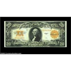 Fr. 1187 $20 1922 Gold Certificate Choice New. Excellent color and good paper originality, but too t