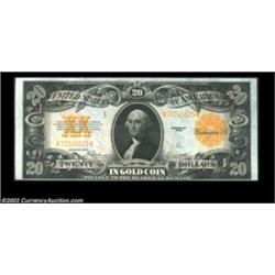 Fr. 1187 $20 1922 Gold Certificate About New. Bright, fresh and flashy, although a bit close across