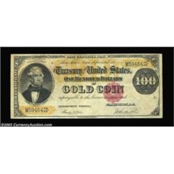 Fr. 1214 $100 1882 Gold Certificate Extremely Fine. Good original embossing and beautiful ink colors