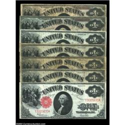 $1 Legals. Fr. 19 Choice Fine, Fr. 27 Very Fine, Fr. 36 Very Fine, Fr. 37 Fine and Fr. 39 (three) Ve