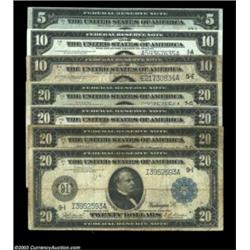 Assorted Federal Reserve Notes. Fr. 888 Extremely Fine, Fr. 907 Extremely Fine, Fr. 923 Fine, Fr. 99