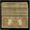 Image 2 : Eleven Fr. 1187s. One or two have flaws, but most of these Gold Certificates are solid, problem-free