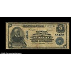 Albany, AL - $5 1902 Plain Back Fr. 606 The Central NB Ch. # 10423The second title used here, after