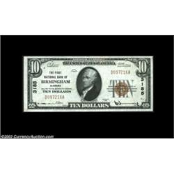 Birmingham, AL - $10 1929 Ty. 1 The First NB Ch. # 3185A common bank, but not in this grade, as high