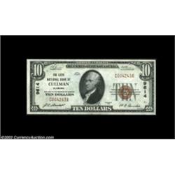 Cullman, AL - $10 1929 Ty. 1 The Leeth NB Ch. # 9614The only easily available bank in Alabama in thi