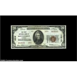 Montgomery, AL - $20 1929 Ty. 2 The First NB Ch. # 1814A lovely crackling fresh example from Alabama