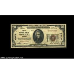 Sylacauga, AL - $20 1929 Ty. 1 The City NB Ch. # 10879A pleasing problem-free Fine+ example from thi