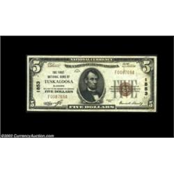Tuskaloosa, AL - $5 1929 Ty. 1 The First NB Ch. # 1853This bank, chartered in 1871, opted to retain