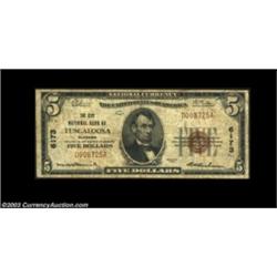 Tuscaloosa, AL - $5 1929 Ty. 1 The City NB Ch. # 6173A no-problems Fine small example.  Important no