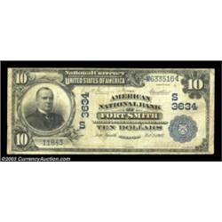 Fort Smith, AR - $10 1902 Date Back Fr. 618 American NB Ch. # (S)3634A nice Third Charter Date Back