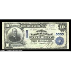 Pine Bluff, AR - $10 1902 Plain Back Fr. 624 Simmons NB Ch. # 6680While approximately half as many l