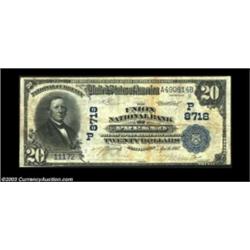 Fresno, CA - $20 1902 Date Back Fr. 644 The Union NB Ch. # (P)8718An extremely scarce note which com