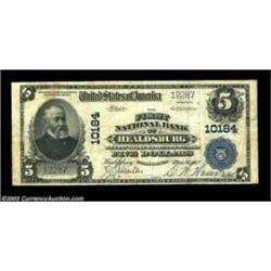 Healdsburg, CA - $5 1902 Plain Back Fr. 602 The First NB Ch. # 10184A nice grade example from a Sono
