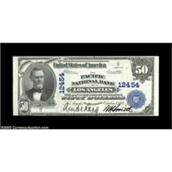 Los Angeles, CA - $50 1902 Plain Back Fr. 685 The Pacific NB Ch. # 12454One of a small group of larg