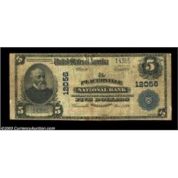 Placerville, CA - $5 1902 Plain Back Fr. 608 The Placerville NB Ch. # 12056Nicely centered and lacki