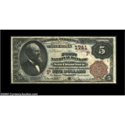 San Francisco, CA - $5 1882 Brown Back Fr. 471 The First NB Ch. # (P)1741A decent San Francisco $5 B