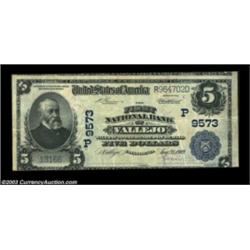Vallejo, CA - $5 1902 Plain Back Fr. 600 The First NB Ch. # (P)9573Large notes only from this instit