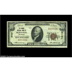 Durango, CO - $10 1929 Ty. 1 The Burns NB Ch. # 9797Nice evenly circulated Very Fine example.  Impor