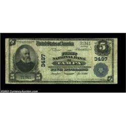 Tampa, FL - $5 1902 Plain Back Fr. 599 The First NB Ch. # 3497A Fine note from a city well known for