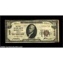 Marietta, GA - $10 1929 Ty. 1 The First NB Ch. # 3830A very scarce note from the only bank to issue