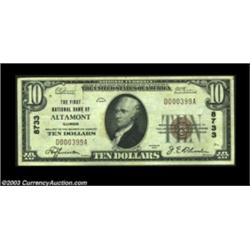 Altamont, IL - $10 1929 Ty. 1 The First NB Ch. # 8733A very scarce southern Illinois note with just
