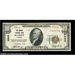 Ramsey, IL - $10 1929 Ty. 1 The Ramsey NB Ch. # 9895A nice high grade circulated example. Very Fine-