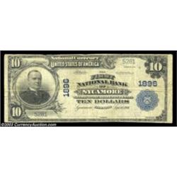 Sycamore, IL - $10 1902 Plain Back Fr. 628 The First NB Ch. # 1896This DeKalb County bank printed un