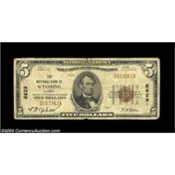 Wyoming, IL - $5 1929 Ty. 1 The NB Ch. # 6629A Fine example with a couple of margin separations from