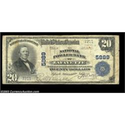 Lafayette, IN - $20 1902 Plain Back Fr. 659 The National Fowler Bank Ch. # 5889A Fine example with t