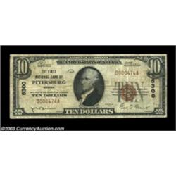 Petersburg, IN - $10 1929 Ty. 1 The First NB Ch. # 5300A very scarce note from the only bank to issu