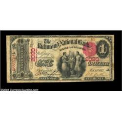 Richmond, IN - $1 1875 Fr. 385 The Richmond NB Ch. # 2090First Charters only from this rare Richmond
