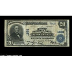 Fort Dodge, IA - $20 1902 Plain Back Fr. 652 The First NB Ch. # 1661A nice evenly circulated large e