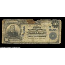 Manning, IA - $10 1902 Plain Back Fr. 626  The First NB Ch. # 3455A well circulated note with an are