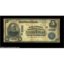 Sioux City, IA - $5 1902 Date Back Fr. 592 The Iowa State NB Ch. # (M)3968A short lived bank which
