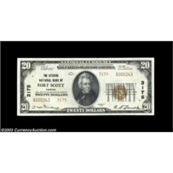 Fort Scott, KS - $20 1929 Ty. 2 The Citizens NB Ch. # 3175A well centered and crackling fresh exampl