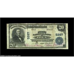Iola, KS - $20 1902 Plain Back Fr. 659 First NB Ch. # 5287The second title used here, and a rather d