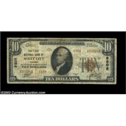 Scott City, KS - $10 1929 Ty. 2 The First NB Ch. # 8808A tougher note from the only bank to issue he