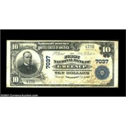 Greenup, KY - $10 1902 Plain Back Fr. 624 The First NB Ch. # 7037A very scarce note from the only ba