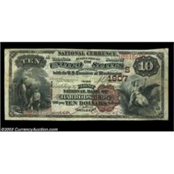 Harrodsburg, KY - $10 1882 Brown Back Fr. 484 The First NB Ch. # (S)1807A very scarce Brown Back fro