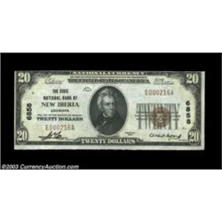 New Iberia, LA - $20 1929 Ty. 2 The State NB Ch. # 6858The top and left margins are close, but this