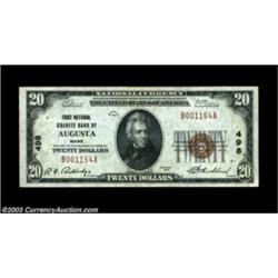Augusta, ME - $20 1929 Ty. 1 First National Granite Bank Ch. # 498A high grade state capital example