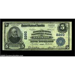 Lewiston, ME - $5 1902 Plain Back Fr. 605 The Manufacturers NB Ch. # 2260Evenly circulated Very Fine